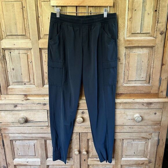 Women's The North Face Size 8 Black Jogger Pants Slim Leg Pockets Nylon‎ Hiking - Picture 1 of 12